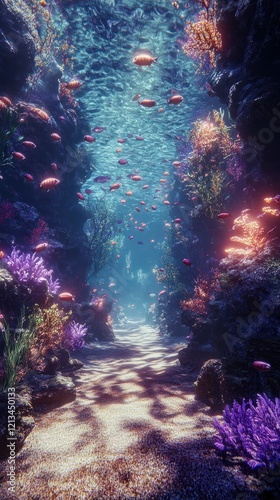 Captivating image of a lush colorful underwater coral reef ecosystem filled with a variety of tropical fish and other marine life showcasing the beauty and diversity of the ocean s hidden wonders photo