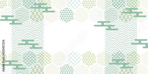 和柄　新緑　模様　背景