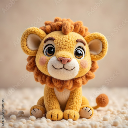 Crochet and Felt Lion Plushie Toy