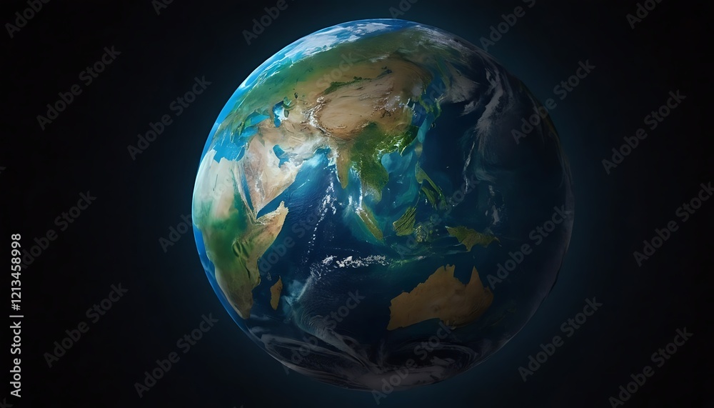 Fototapeta premium Geometric Polygonal Earth Illustration Isolated. 2