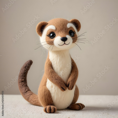 Crochet and Felt Ferret Plushie Toy