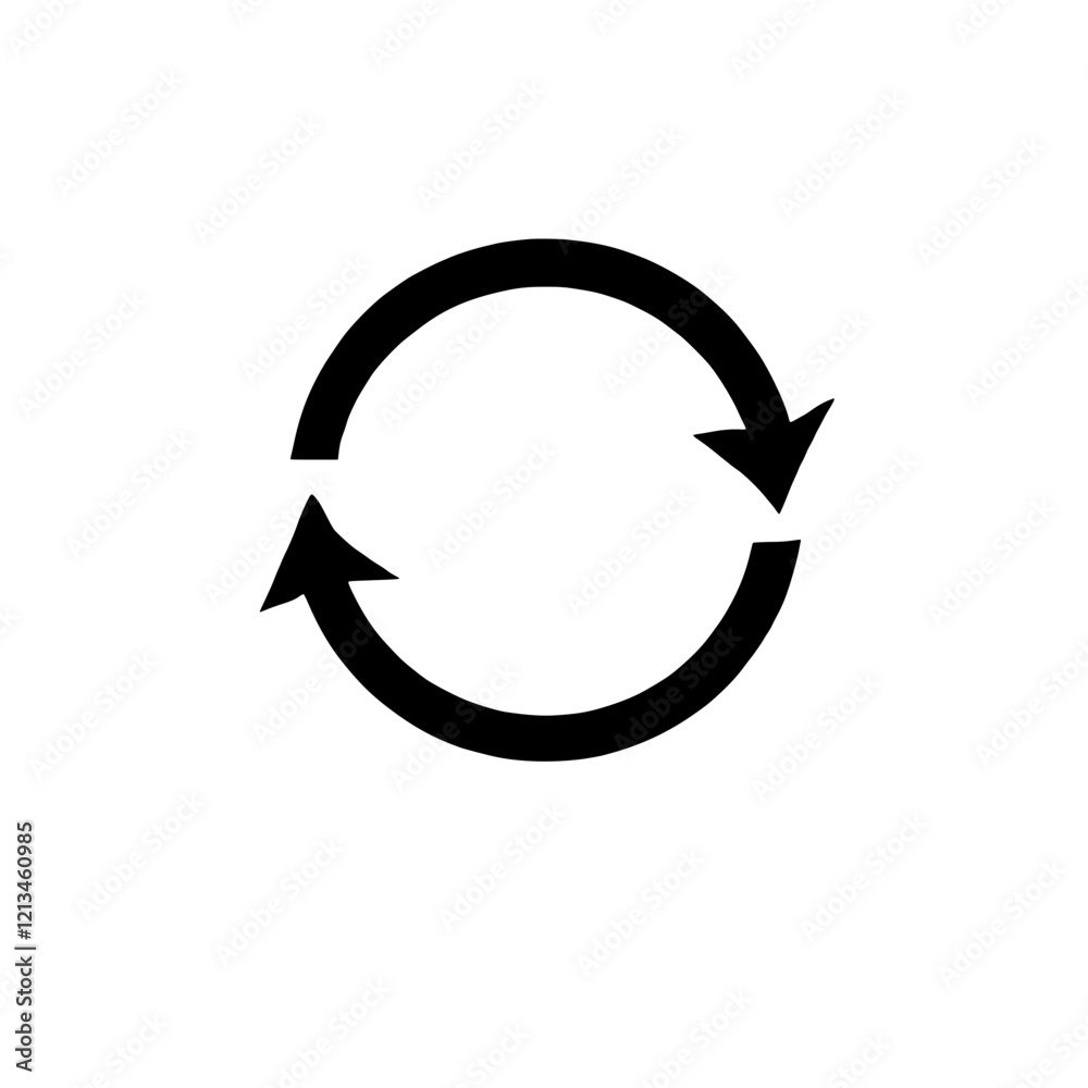 Circular Arrows Icon: A simple yet powerful icon featuring two circular arrows, symbolizing concepts of refresh, recycle, reload, repeat, and continuous improvement. Ideal for websites, apps. Circular Arrows Icon: A simple yet powerful icon featuring two circular arrows, symbolizing concepts of refresh, recycle, reload, repeat, and continuous improvement. Ideal for websites, apps.