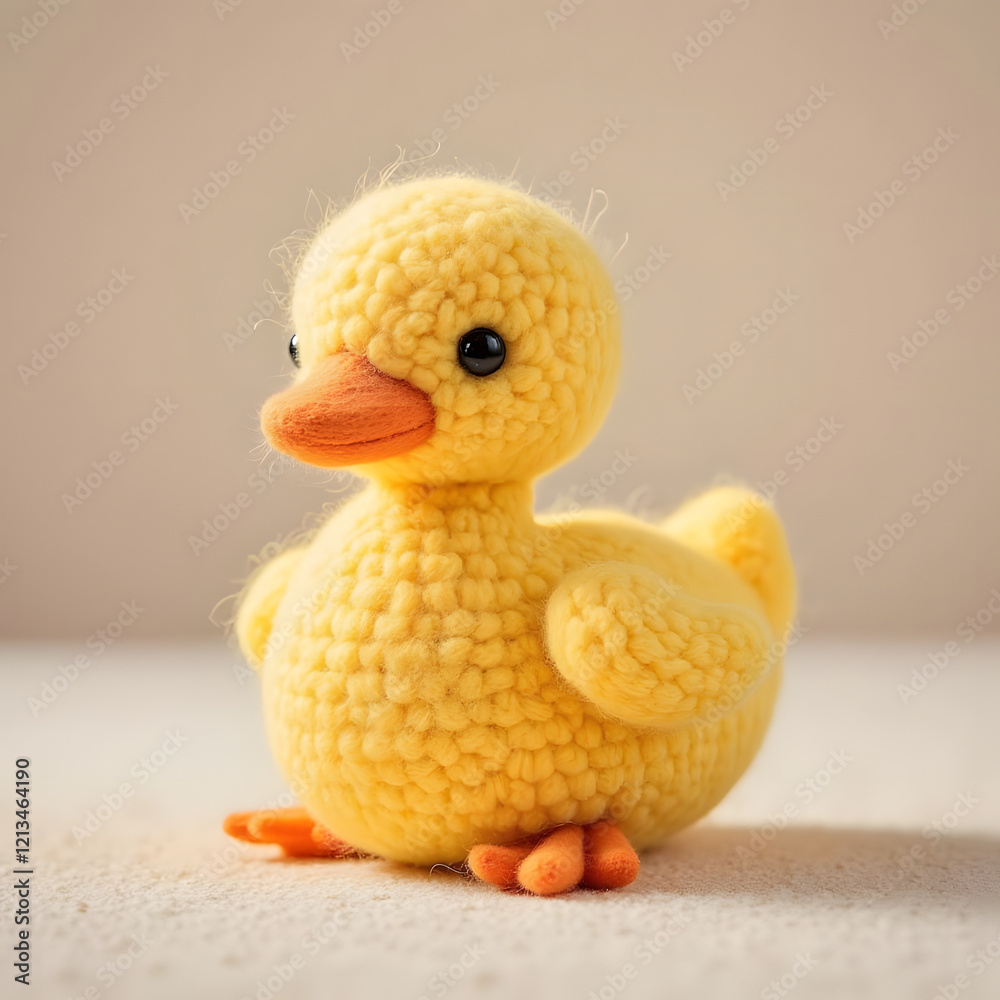 Crochet and Felt Duck Plushie Toy Crochet and Felt Duck Plushie Toy