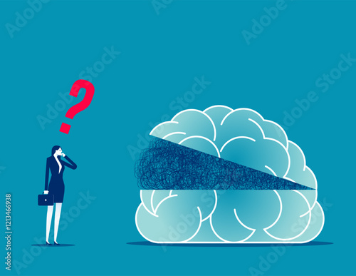 Business messy and confusion, Business uncertainty vector flat style