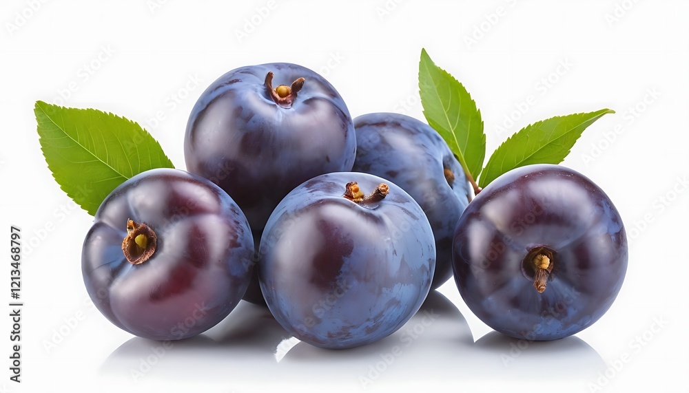 Fresh Blue Plums Isolated on White and Transparent Background. 1 Fresh Blue Plums Isolated on White and Transparent Background. 1