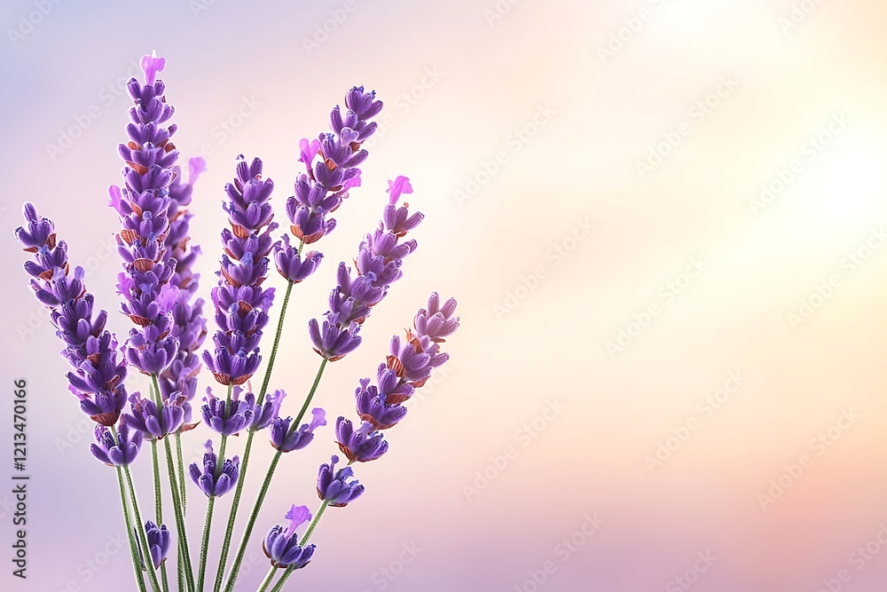 Naklejka premium Lavender blooming display nature background floral environment tranquil viewpoint