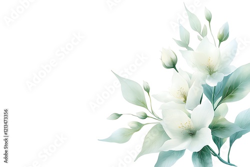 Delicate floral arrangement nature background floral art minimalist design bright environment