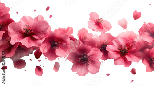 pink hibiscus flower isolated on white background
