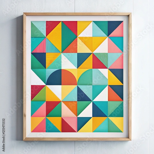 Colorful Abstract Geometric Art for Modern Design