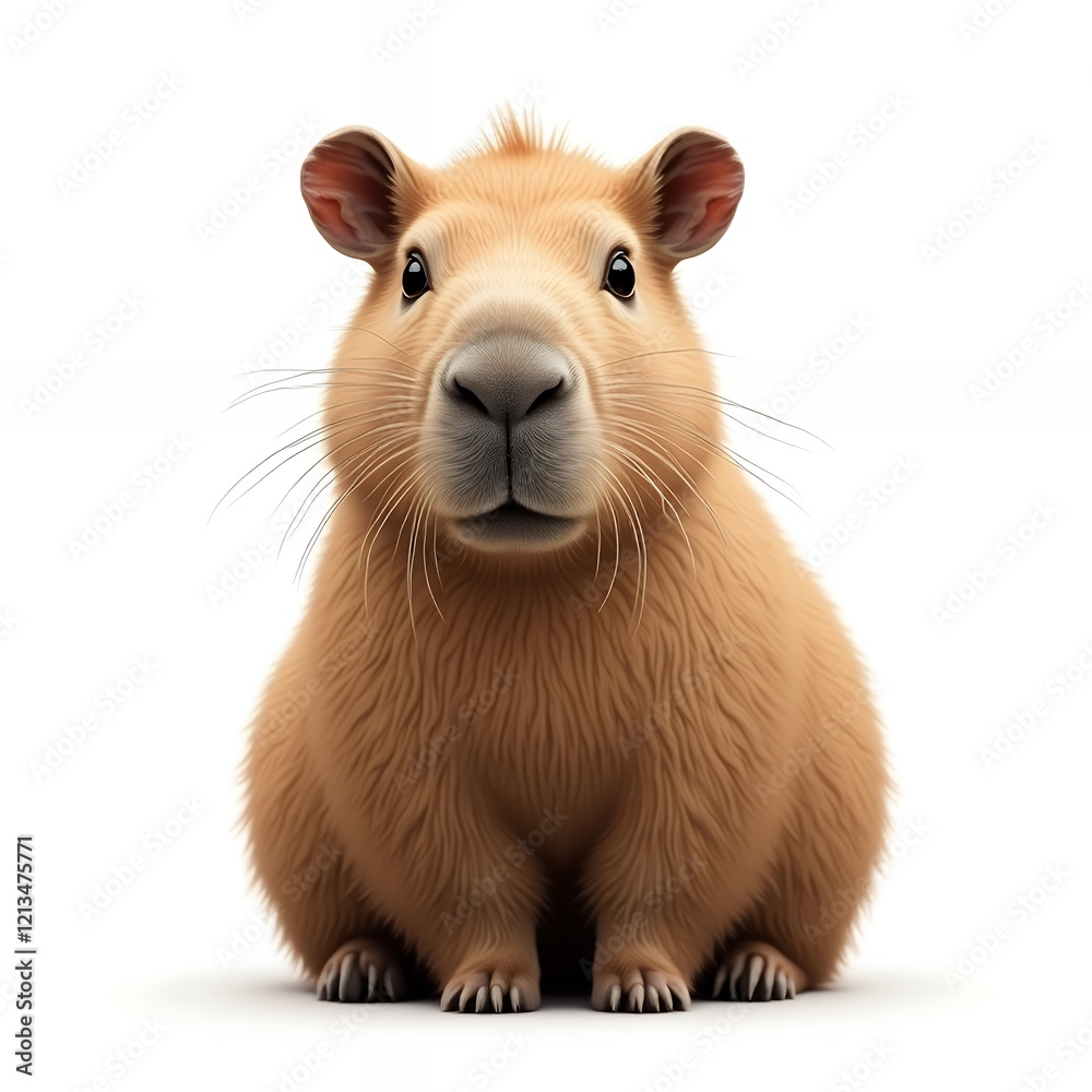 Adorable Capybara Portrait: A Fluffy Friend Adorable Capybara Portrait: A Fluffy Friend