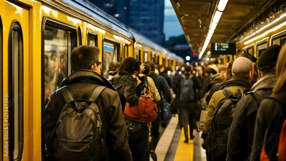 People Commuting on Trains People Commuting on Trains