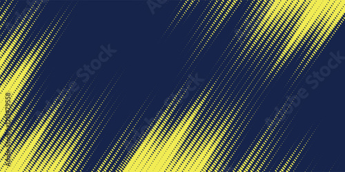 Yellow halftone on blue background. Vector dotted sparkles or halftone shine pattern texture Pop Art Style Background. dots halftone