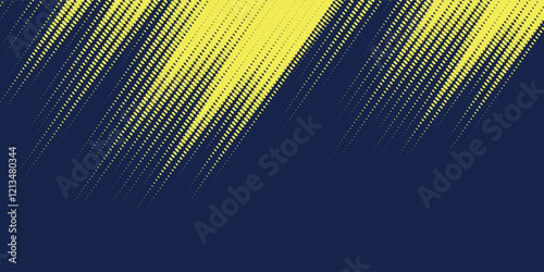 Yellow halftone on blue background. Vector dotted sparkles or halftone shine pattern texture Pop Art Style Background. dots halftone