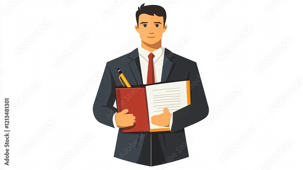 Illustration of flat design icon for notepad and pencil write tool Illustration of flat design icon for notepad and pencil write tool