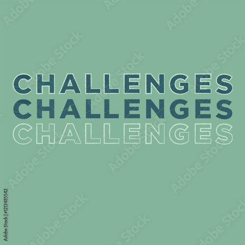 This design carries the 'CHALLENGES' theme with a modern combination of green and blue, complemented by cool graphics. Its casual style reflects a relaxed yet stylish look.