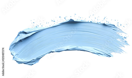Blue paint stroke, textured, studio shot, abstract background, design element