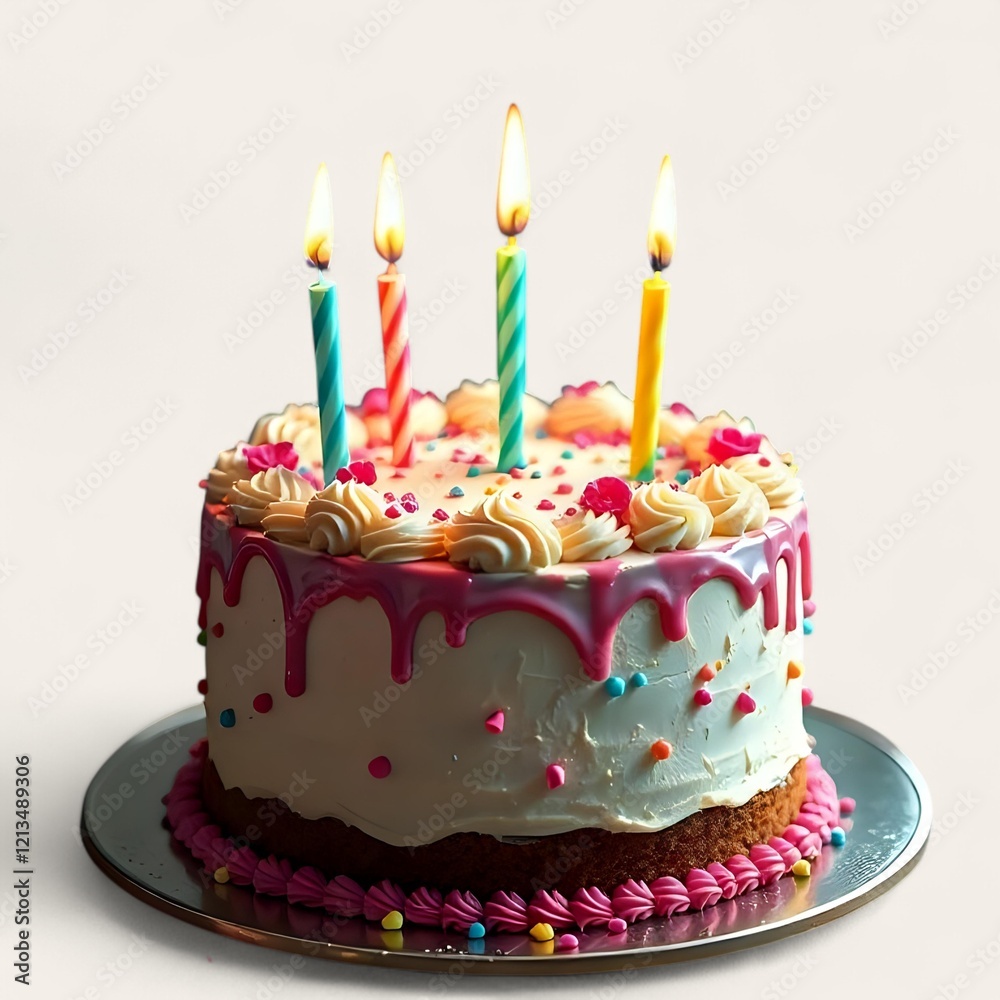 Happy Birthday Cake with Candles Happy Birthday Cake with Candles