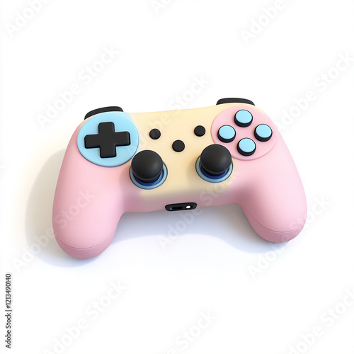 a single cute 3d kawaii gaming control photo