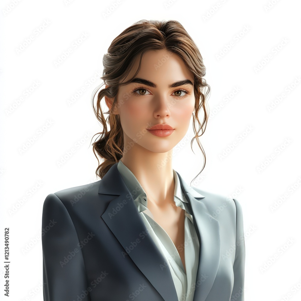 Portrait of a Woman in a Gray Suit Portrait of a Woman in a Gray Suit