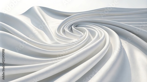 Abstract White Fabric Swirl...