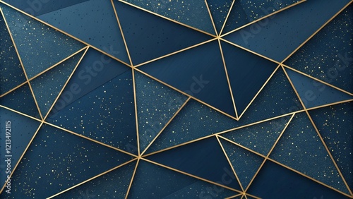 Geometric Gold and Navy Abs...