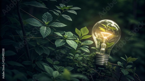 Glowing Green Plant Inside ...