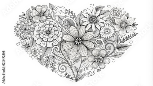 Heart-Shaped Floral Composi...