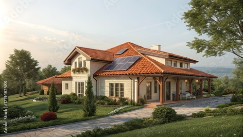 Hillside Eco-House 3D Rende...
