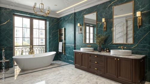 Luxury Emerald Green Marble...