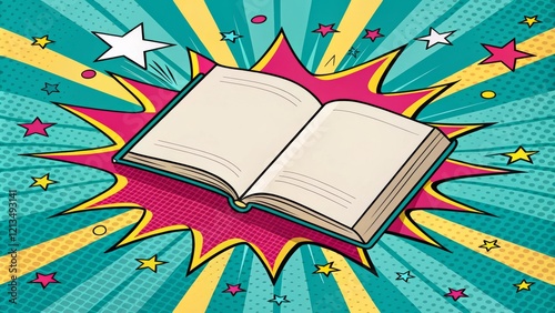 Open Book Pop Art Compositi...