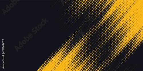 Dots pop art comics sport style vector illustration. Dots halftone yellow and black color pattern gradient grunge texture background.