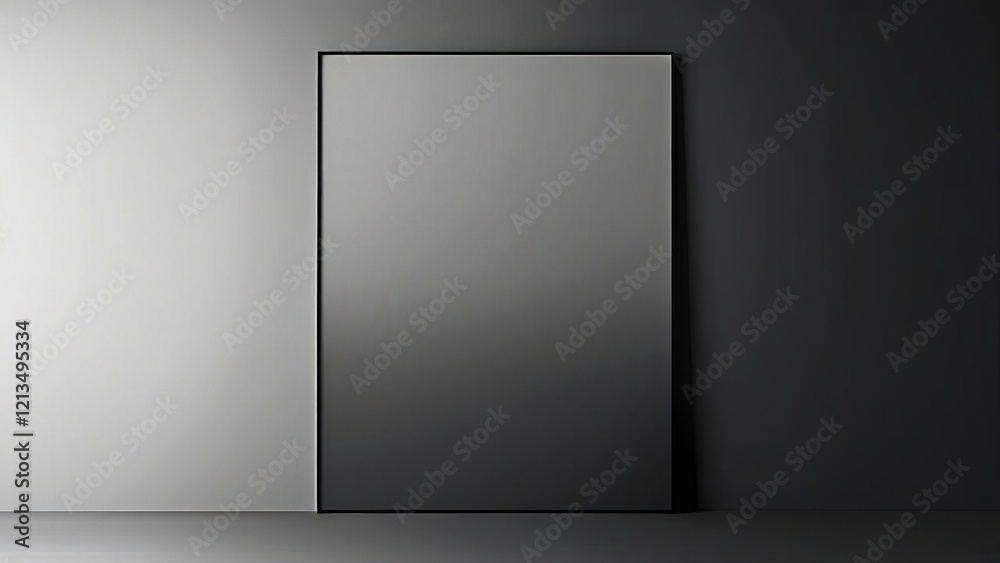 Blank canvas mockup, minimalist studio