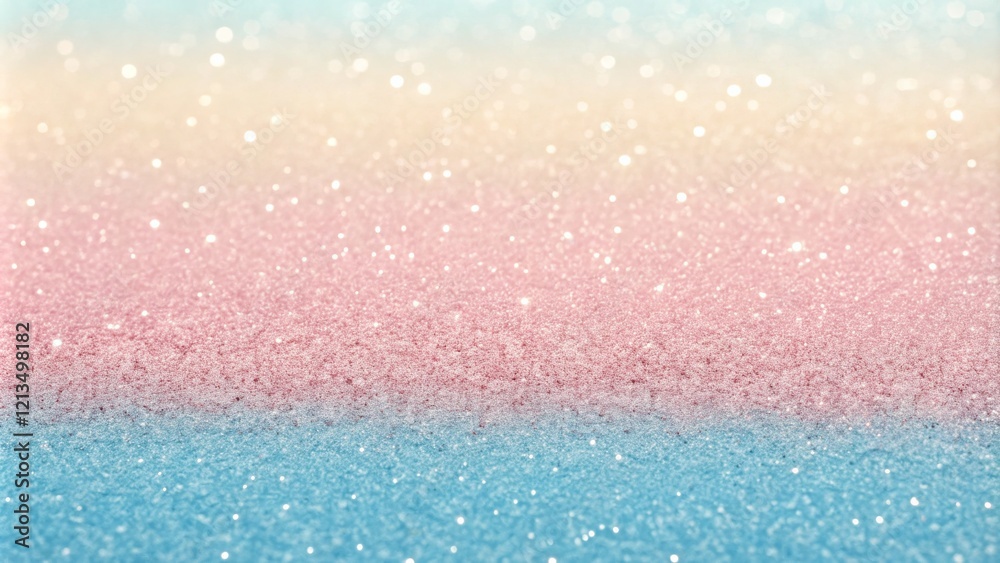 Fototapeta premium Pastel Glitter Gradient Bokeh Background, Pink and Blue Sparkle Texture, Abstract Design glitter background, bokeh effect
