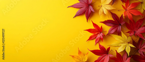 Autumn leaves yellow backdrop design
