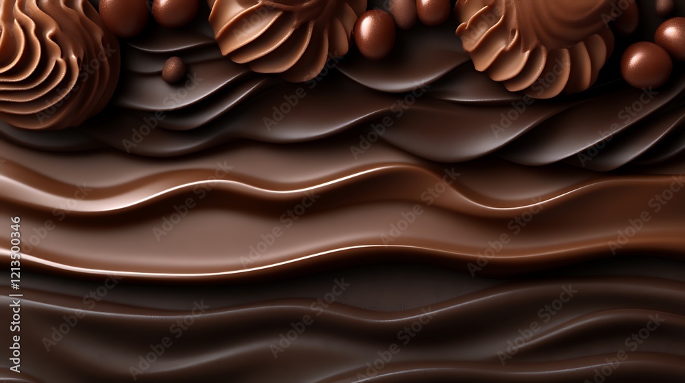 Delicious Chocolate Swirls And Candy Balls Delicious Chocolate Swirls And Candy Balls