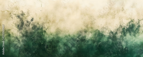 Aerial Ocean Mist, Beige Sky, Green Water photo