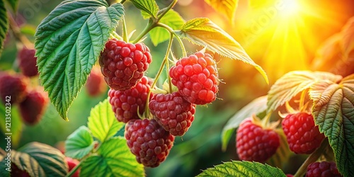 Roseleaf raspberry: hybridized beauty, a photographic concept.