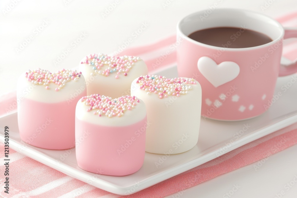 chocolate-covered marshmallow hearts