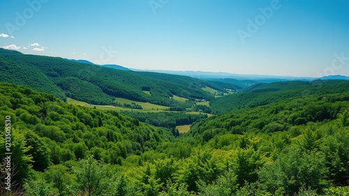 Stunning Vermont Valley Panorama - Northern Green Mountain Scenery