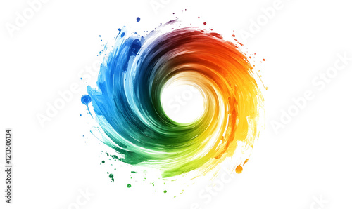 Colorful vortex swirl abstract background design