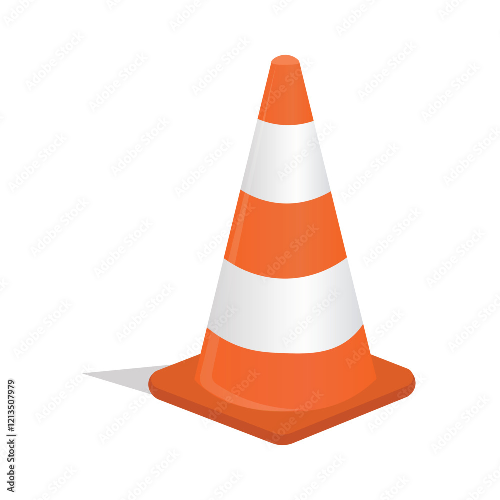 colorful traffic cones icon on white background. construction industrial accident prevention concept. sign symbol warning safety, Cartoon minimal cute smooth. 3d vector elements colorful traffic cones icon on white background. construction industrial accident prevention concept. sign symbol warning safety, Cartoon minimal cute smooth. 3d vector elements