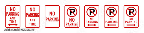 No parking sign set