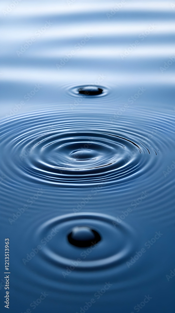 Water drops ripple serene lake background Water drops ripple serene lake background