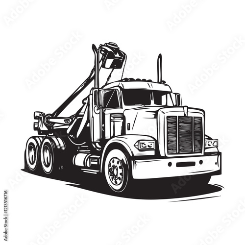 towing truck illustration