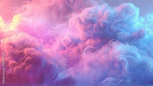Pastel colored smoke clouds, abstract background, design element