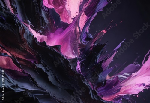 Black and purple abstract art with a subtle pink undertone , gradient, purple photo