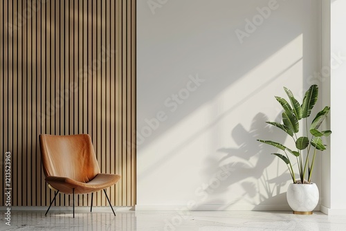 High Resolution Picture of Logo Mockup in the Minimalist Office Lobby Waiting Room