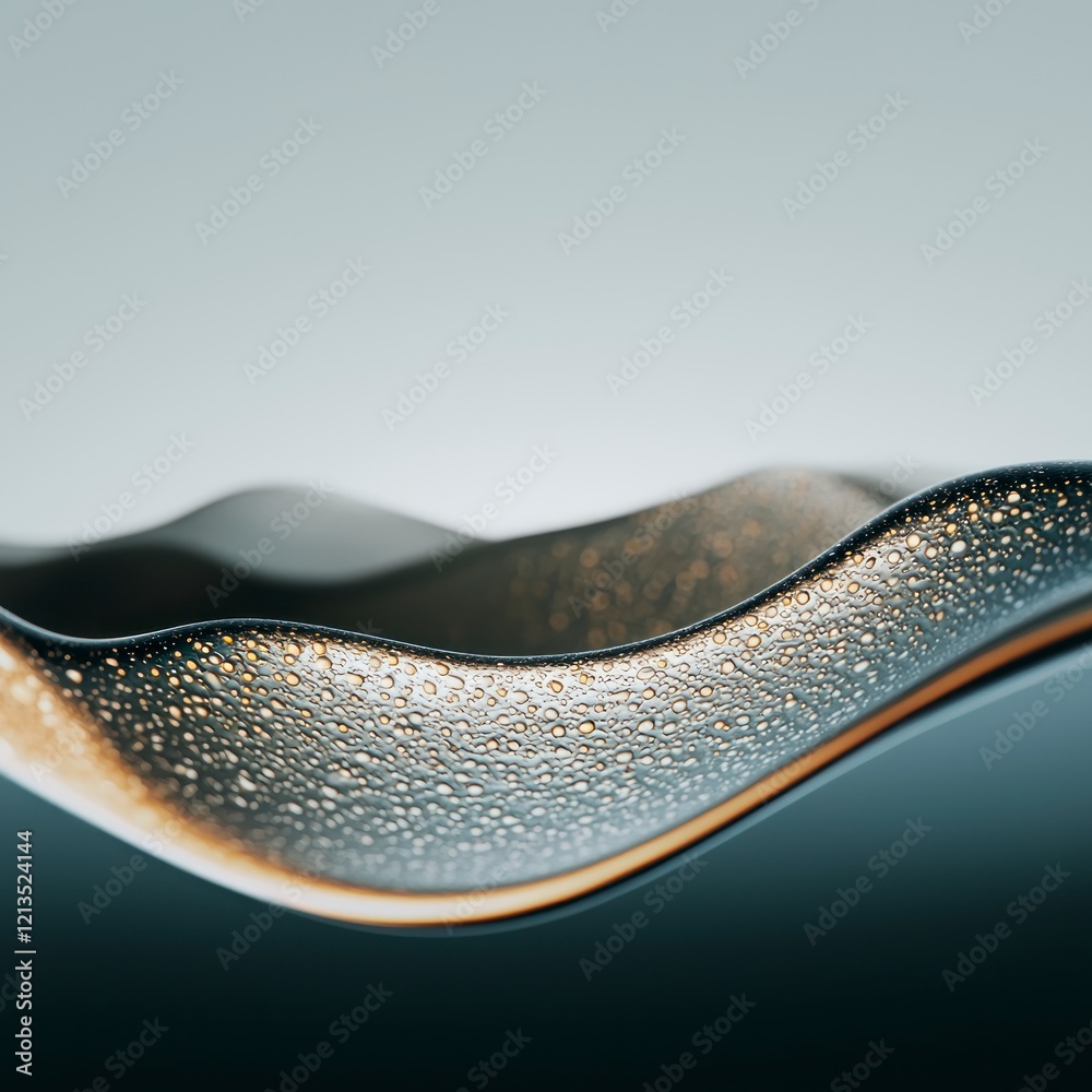 Fototapeta premium Abstract Liquid Wave Dew Drops Fluid Texture Design
