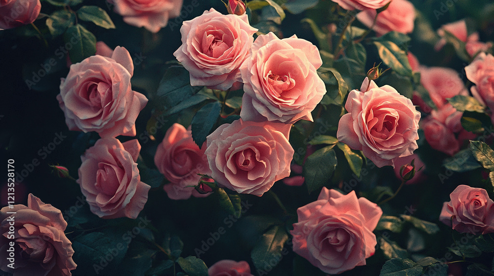 Obraz premium A pink roses in valentines