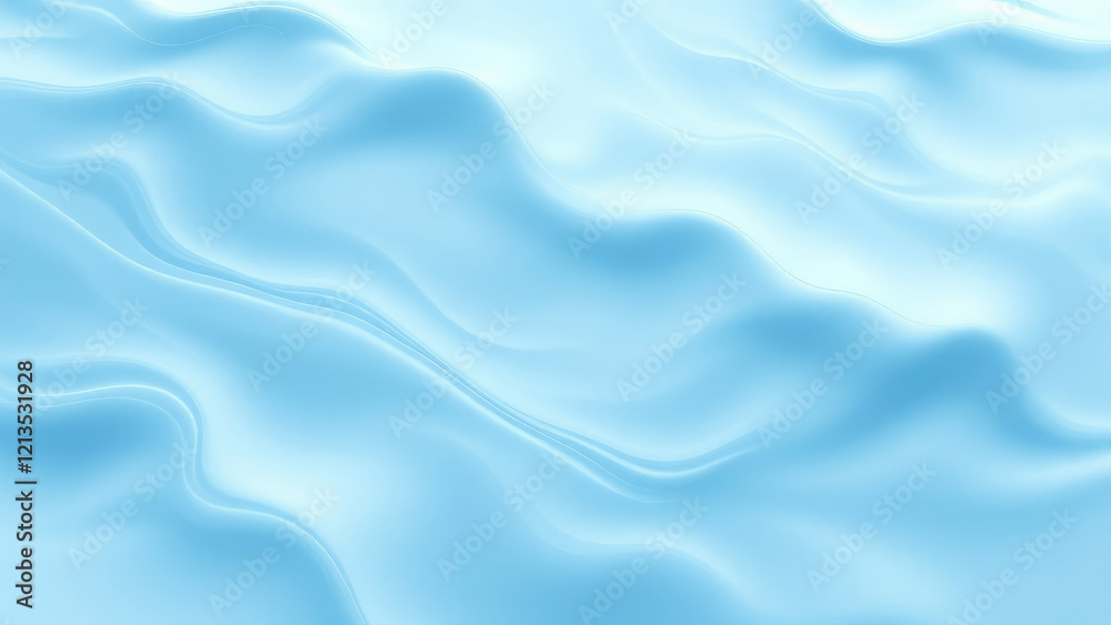 Obraz premium Calming light blue abstract background with water-inspired elements, wave pattern, water inspired